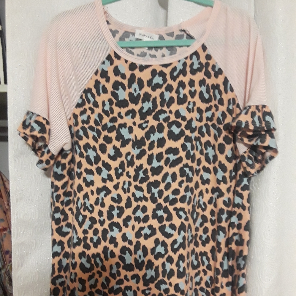 Cheetah print boutique top